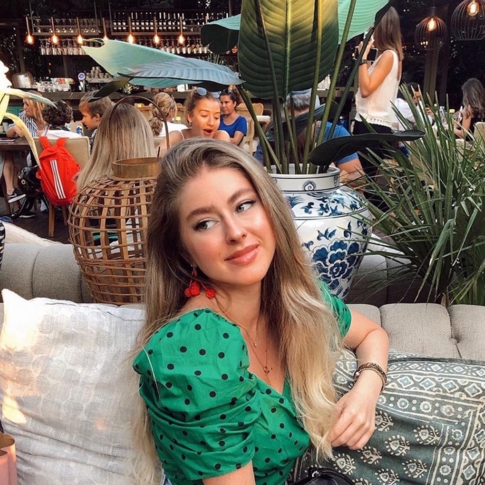 ZARA Green Polka Dot Print Blouse